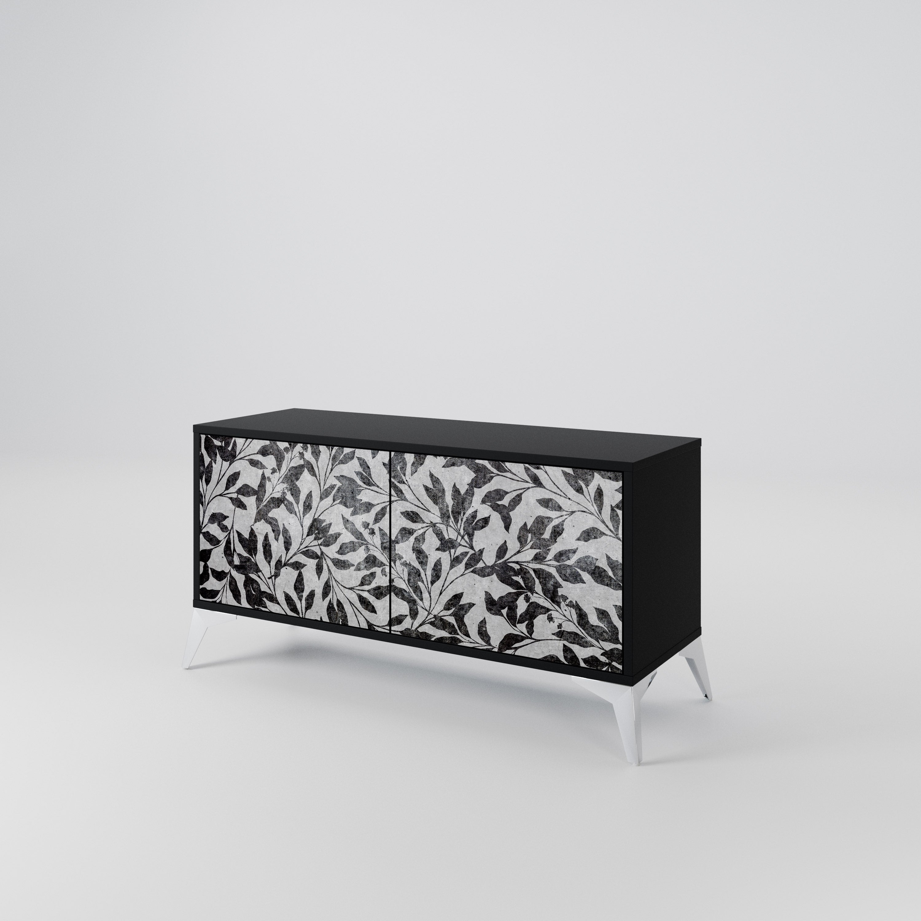 CHARCOAL SPROUT Compact 2-Door TV Cabinet