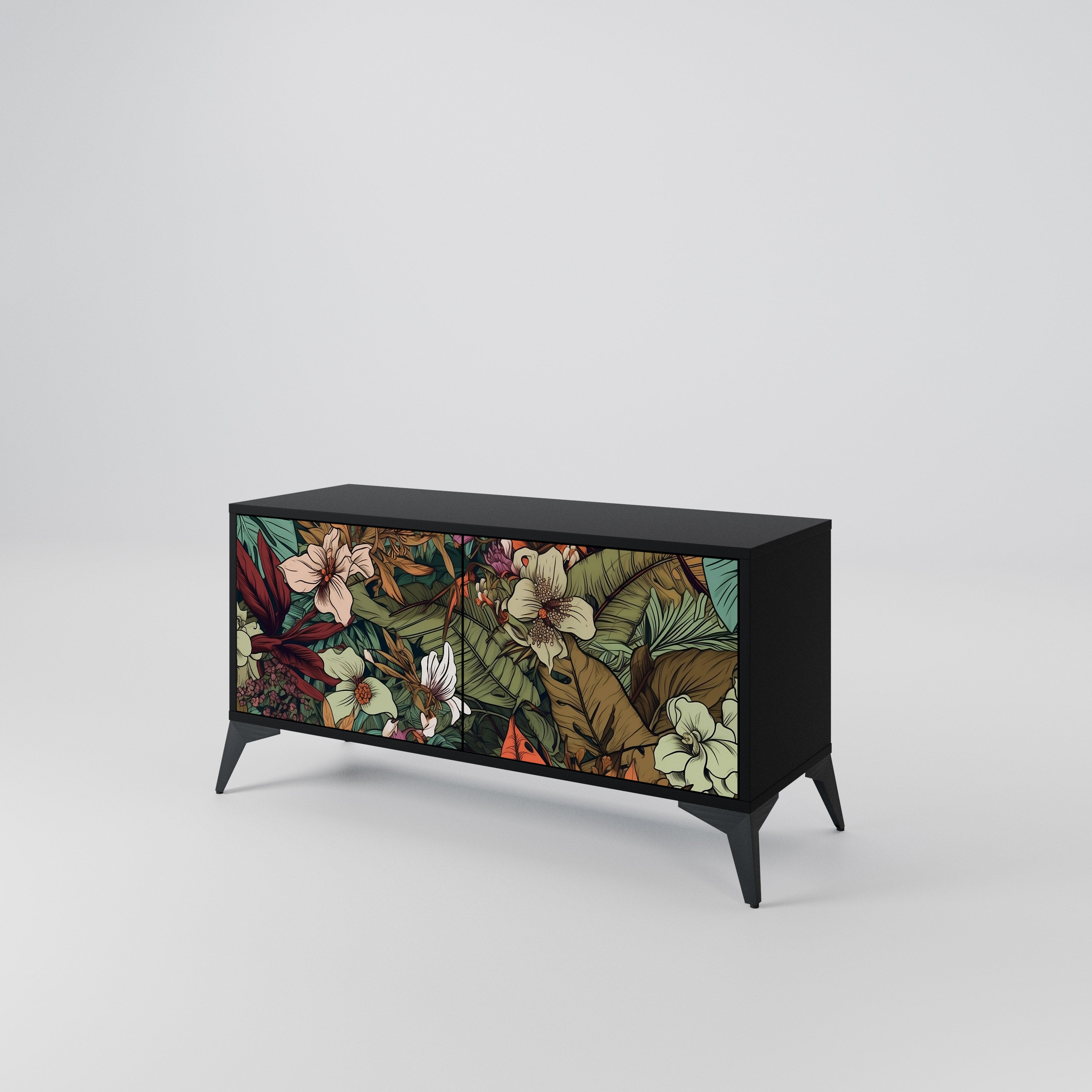 BOTANICAL EMERGENCE Compact 2-Door TV Cabinet
