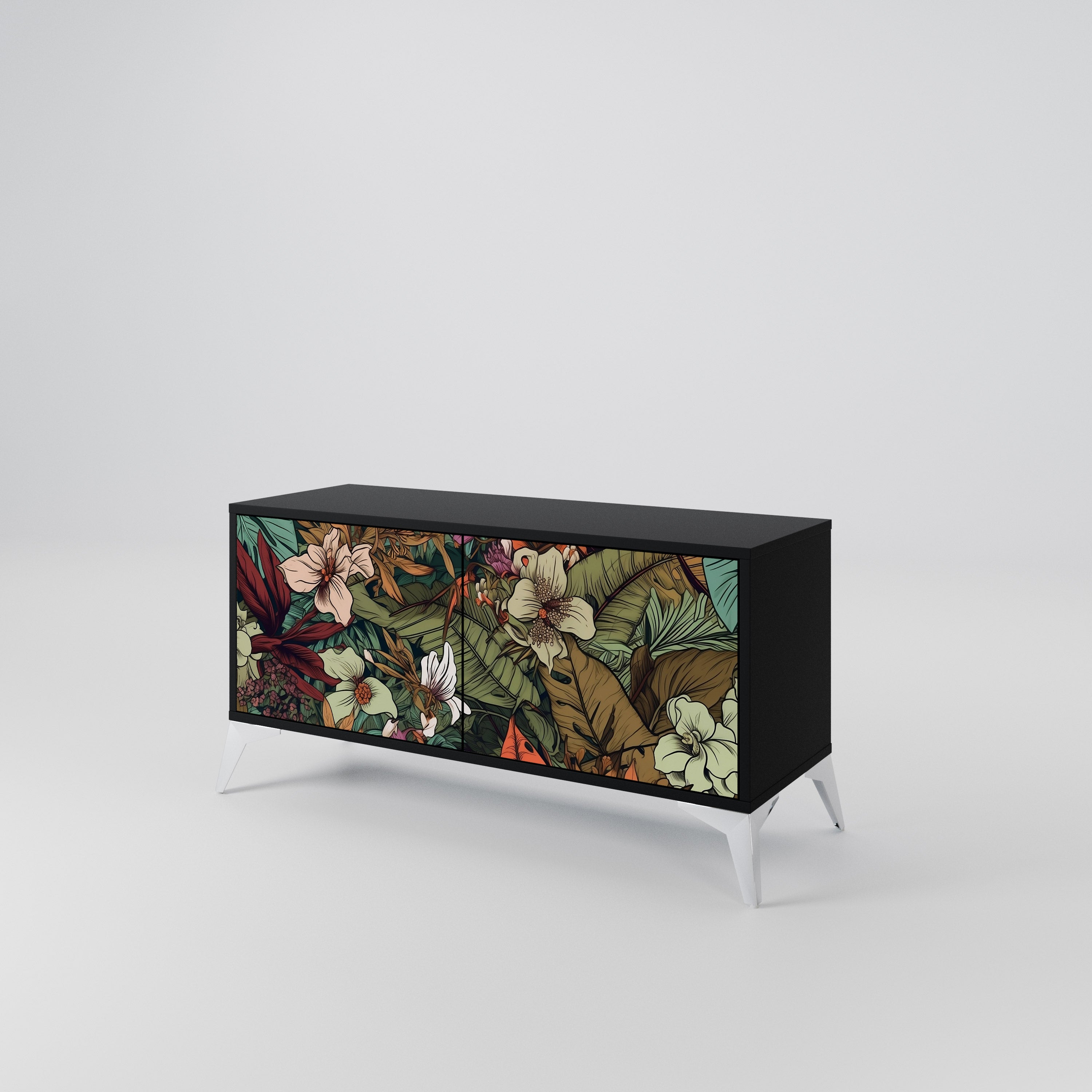 BOTANICAL EMERGENCE Compact 2-Door TV Cabinet