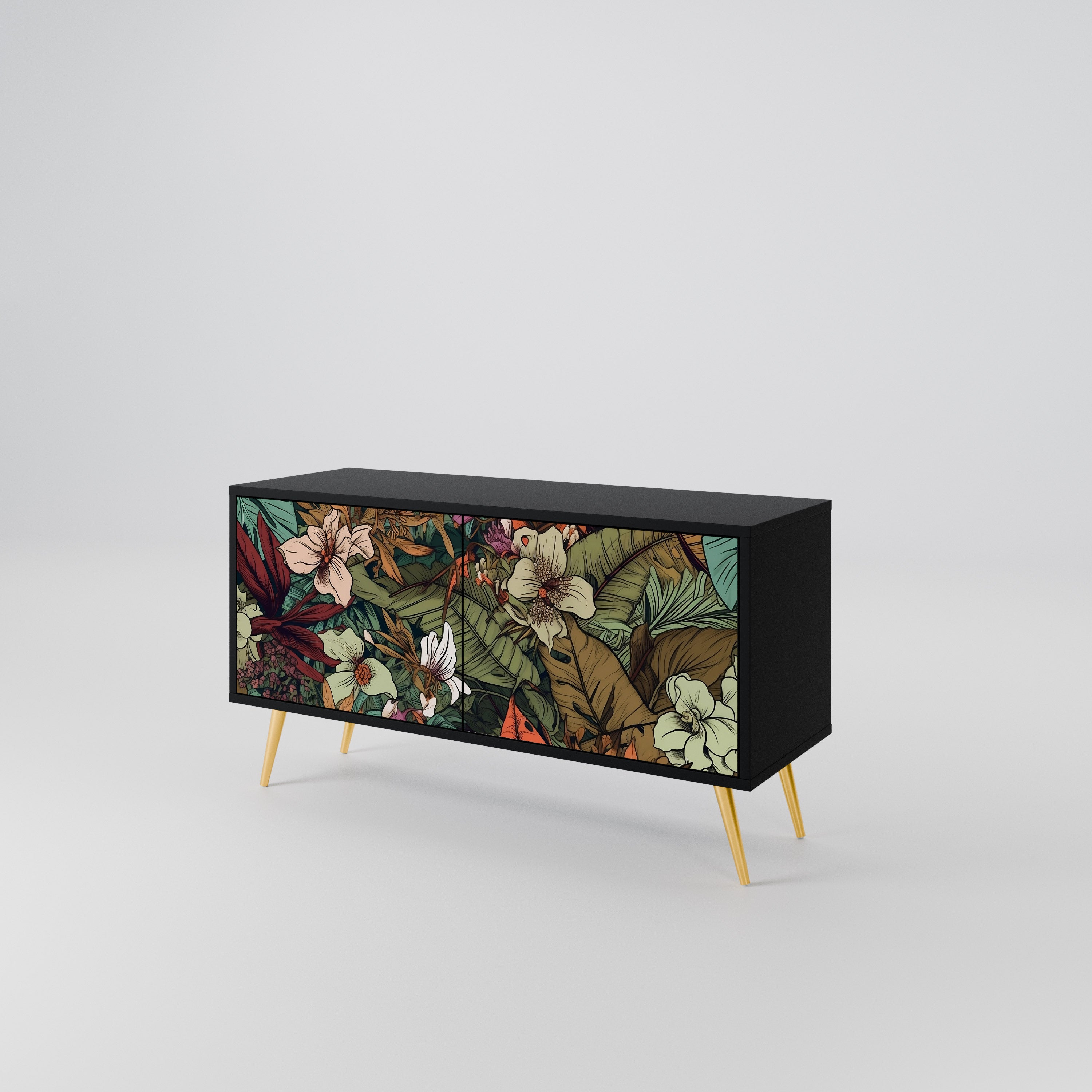 BOTANICAL EMERGENCE Compact 2-Door TV Cabinet