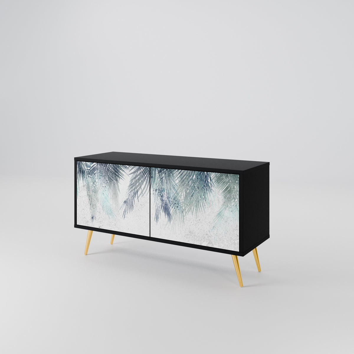 PALM VEIL Kompakt TV-bänk med 2 dörrar