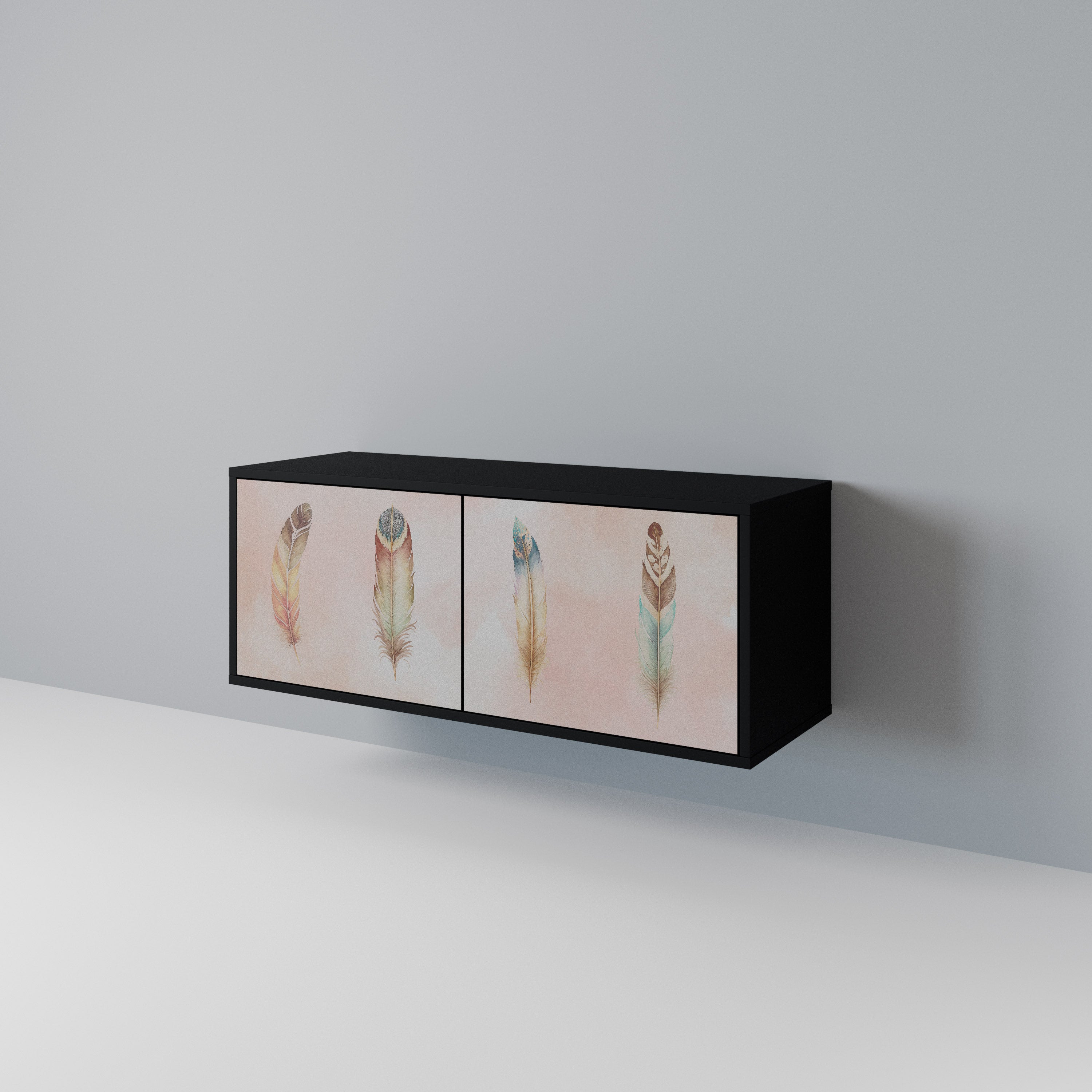 THE DELIQUESCE Mueble de TV Compacto de 2 puertas