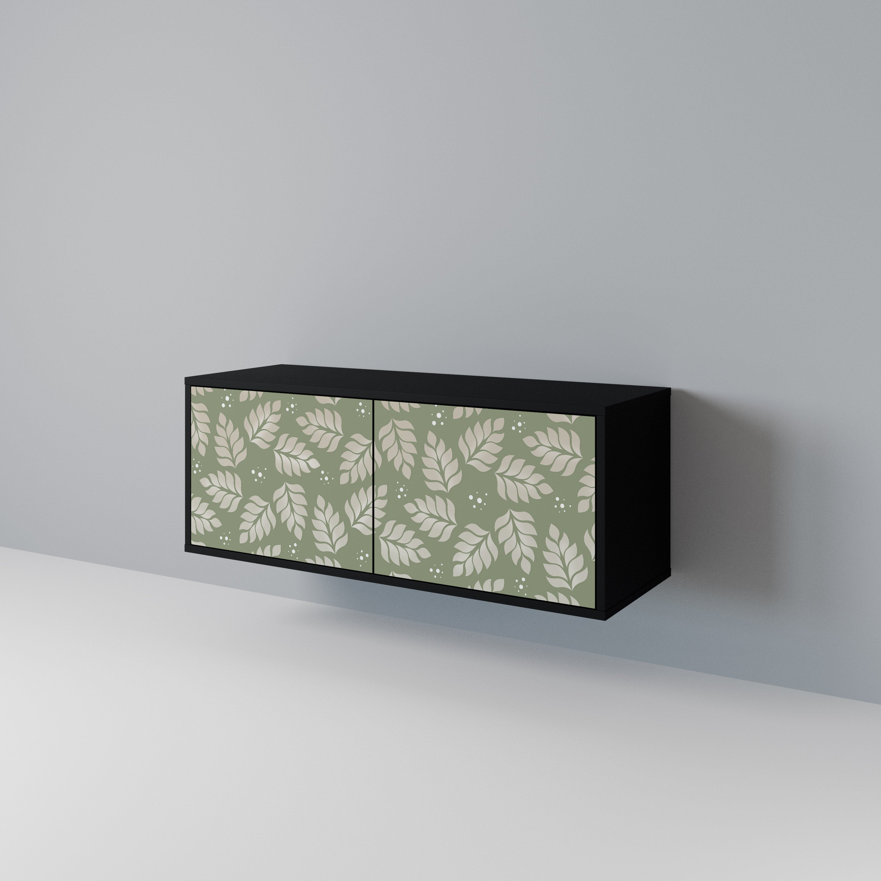 LEAVES ON GREEN Mueble de TV Compacto de 2 puertas