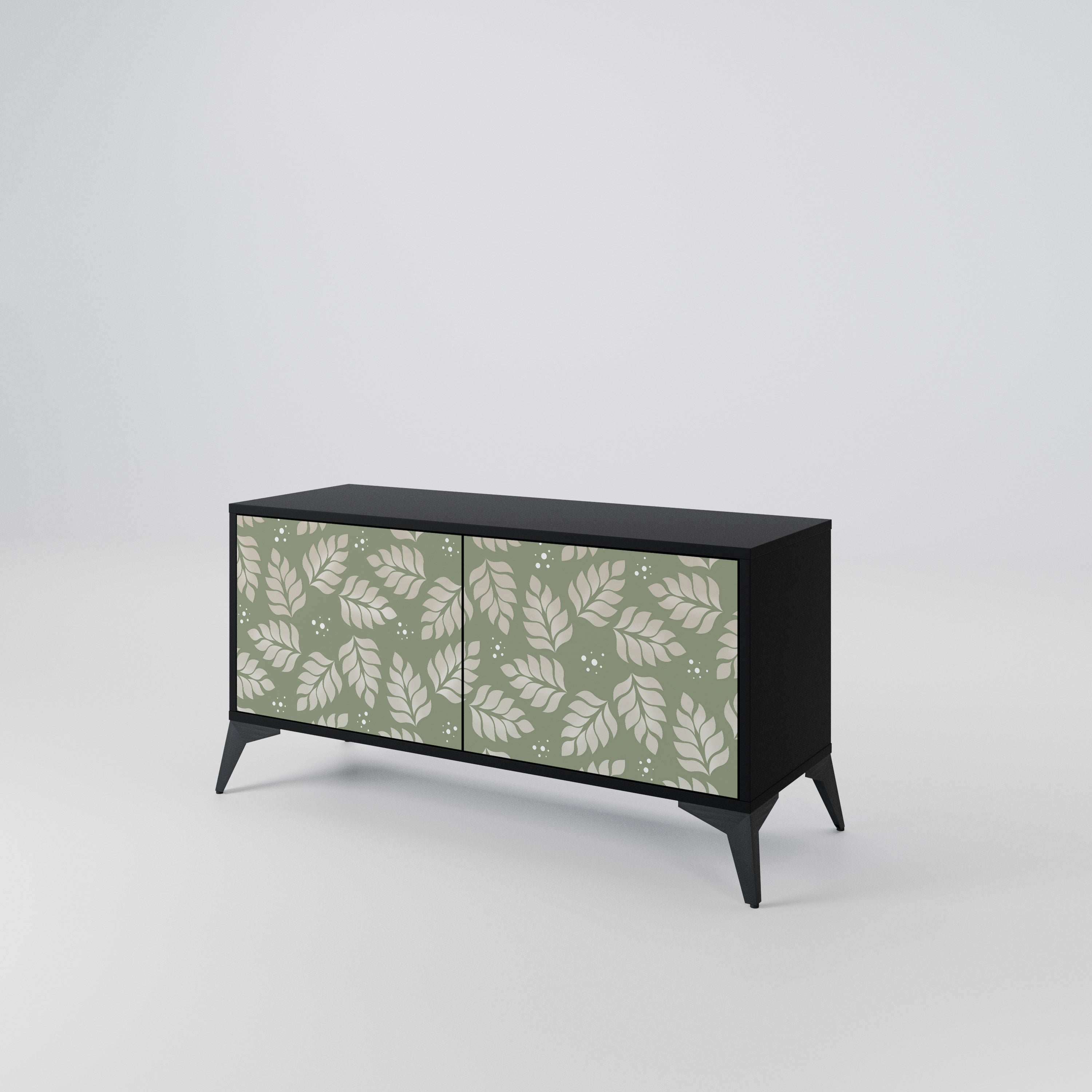 LEAVES ON GREEN Mueble de TV Compacto de 2 puertas