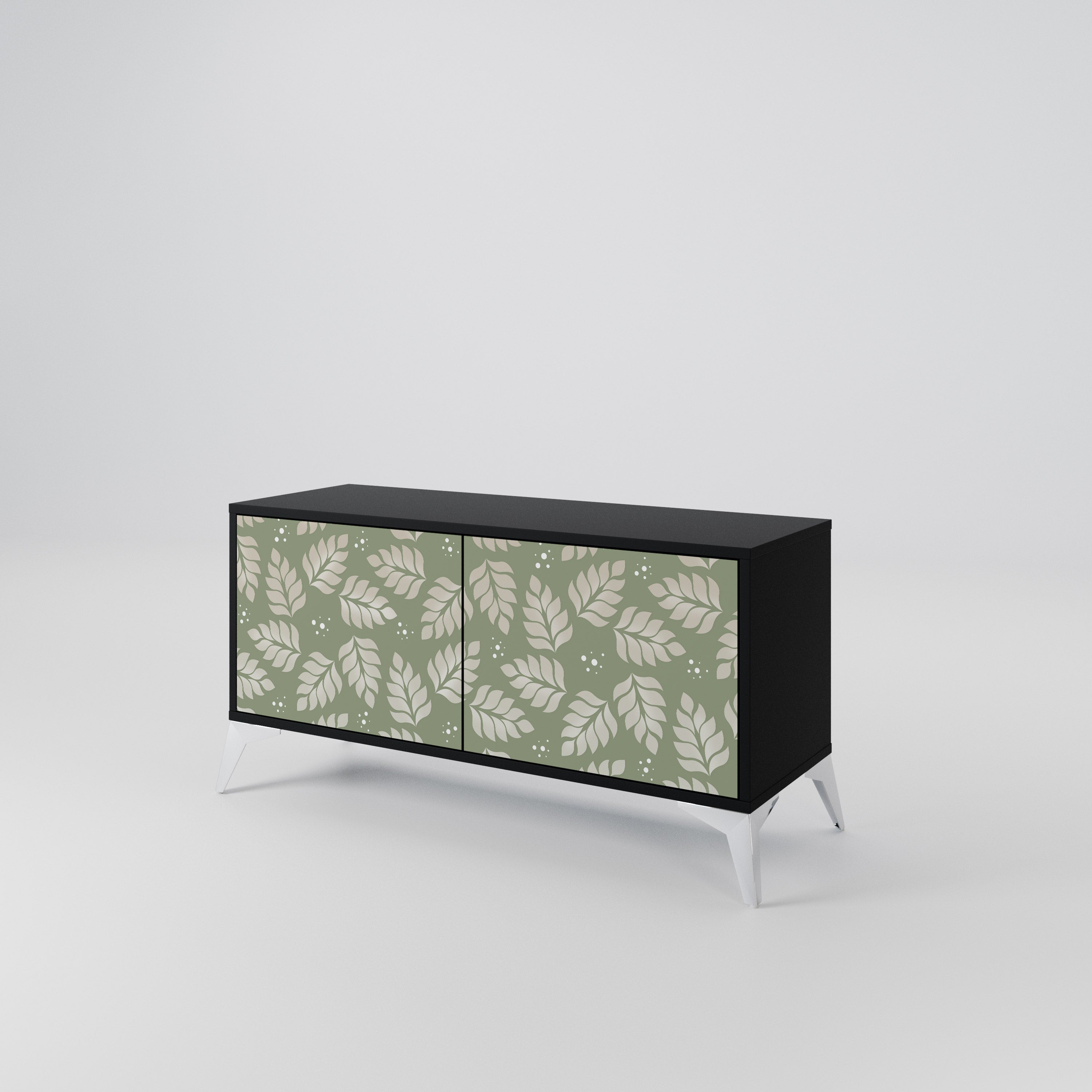 LEAVES ON GREEN Mueble de TV Compacto de 2 puertas