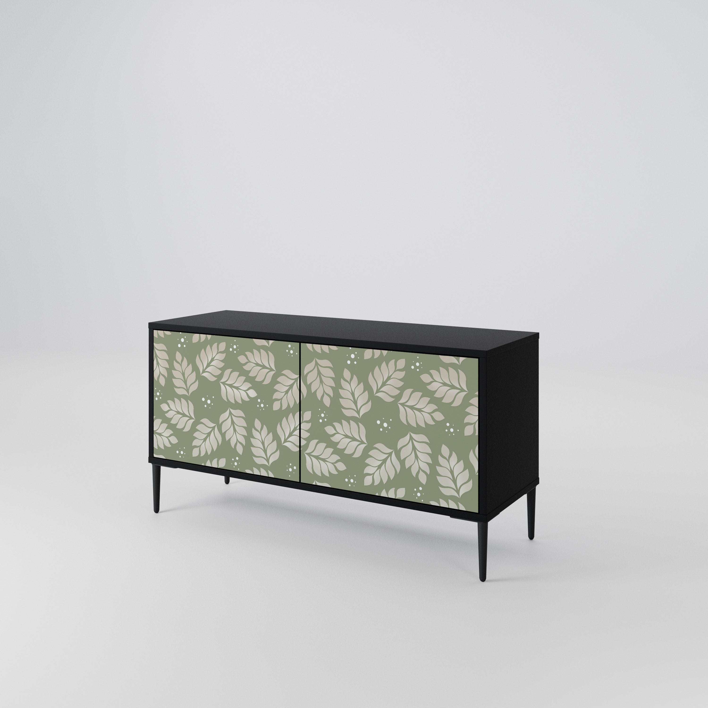LEAVES ON GREEN Mueble de TV Compacto de 2 puertas