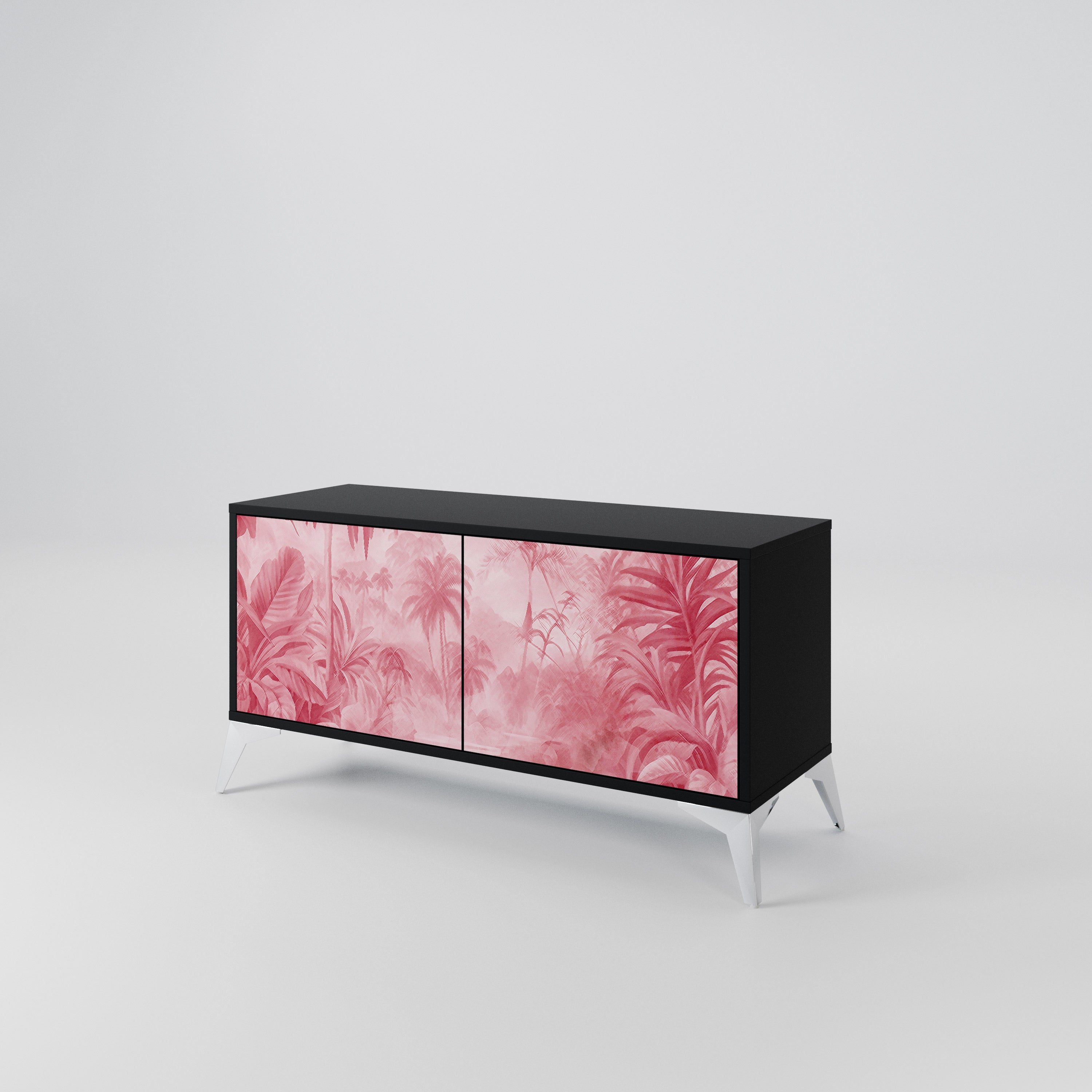 SWEET TROPICS Mueble de TV Compacto de 2 puertas