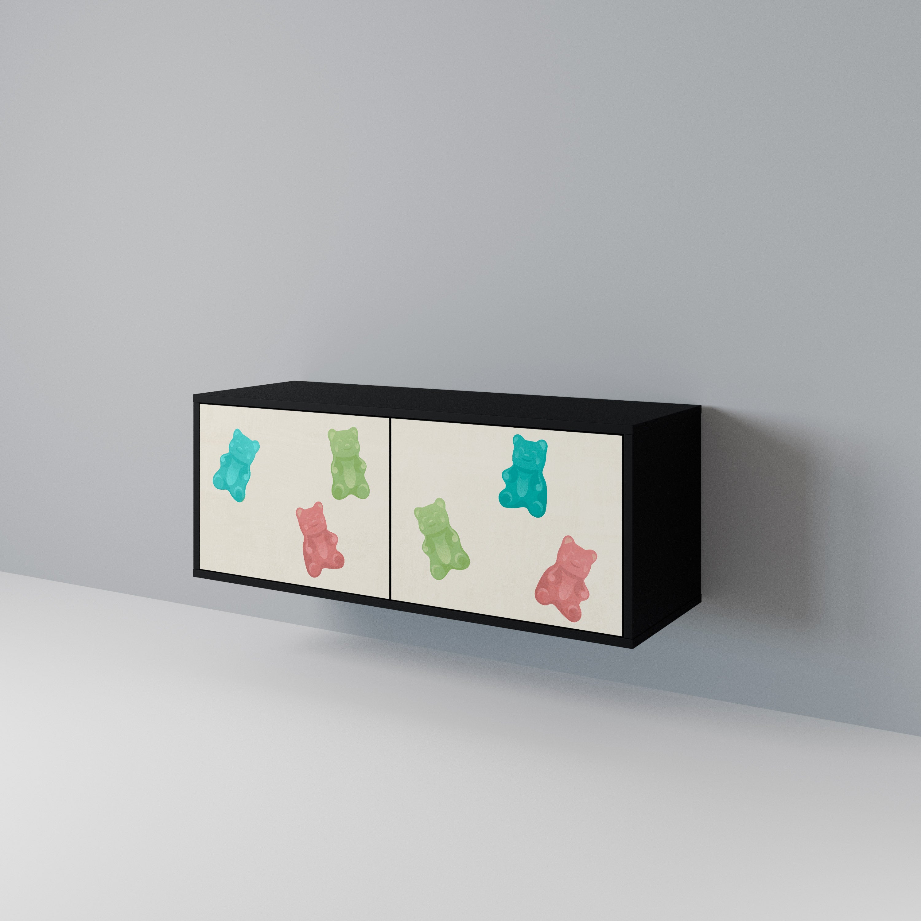 GUMMY BEARS Kompakt TV-bänk med 2 dörrar