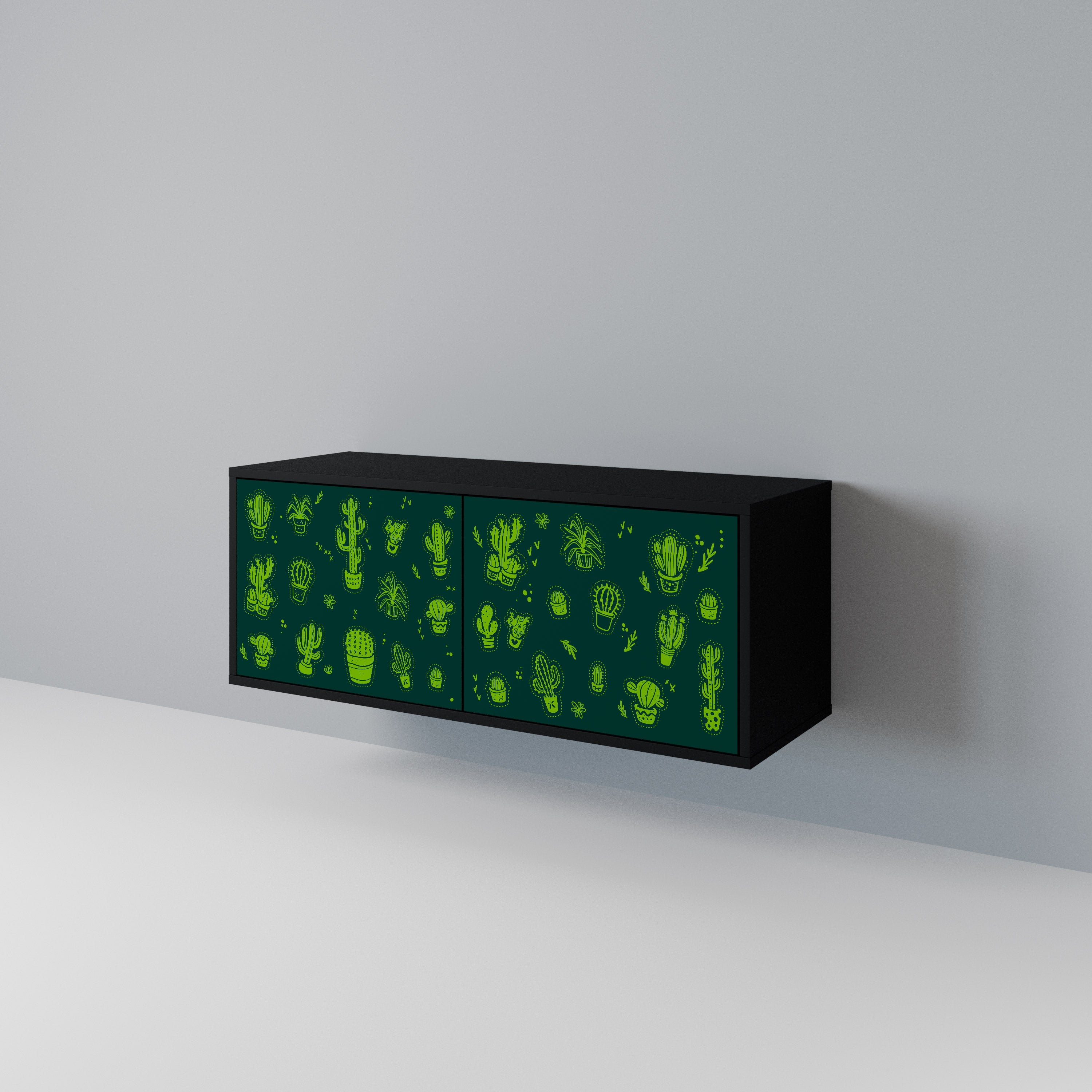 DESERT GREEN Kompakt TV-bänk med 2 dörrar