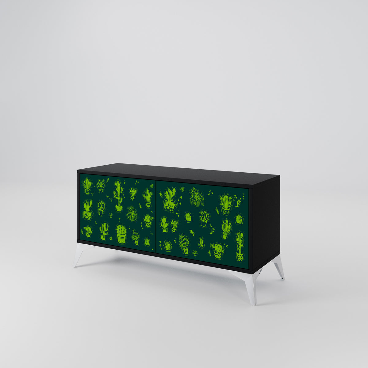 DESERT GREEN Kompaktní dvoudveřový TV stolek