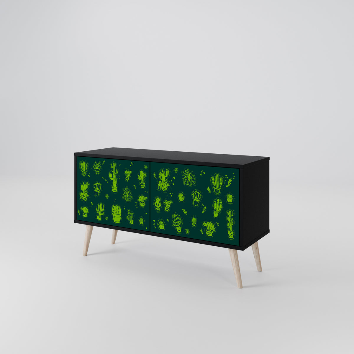 DESERT GREEN Kompaktes 2-türiges TV-Lowboard