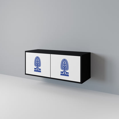 POLISH FOLK ART Kompakt TV-bänk med 2 dörrar