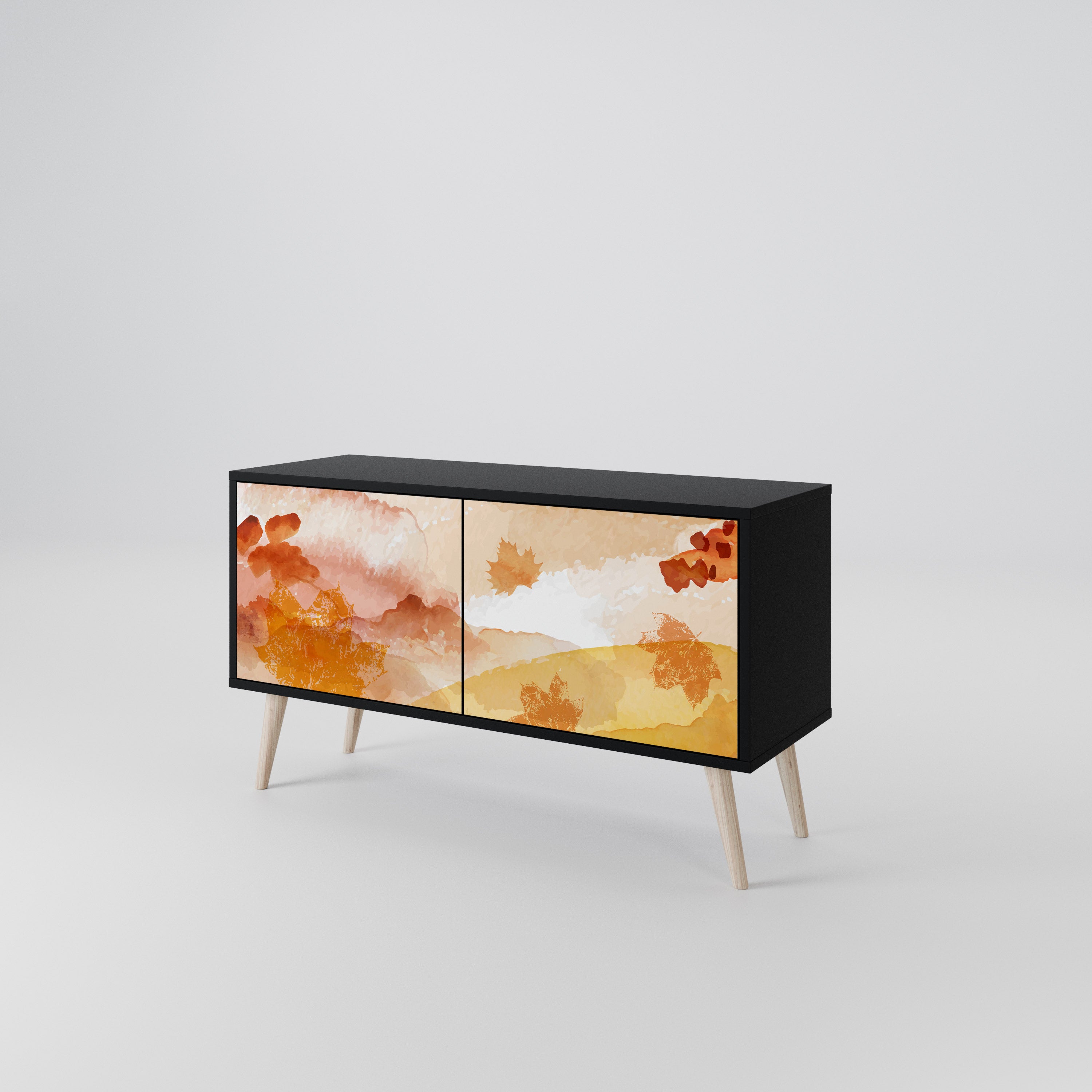 TRACES OF AUTUMN Kompakt TV-bänk med 2 dörrar