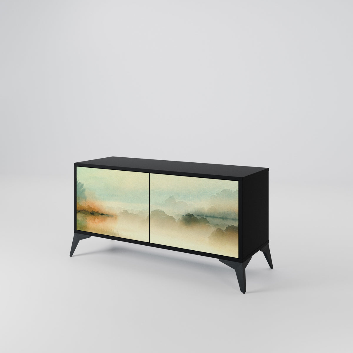 MORNING BY THE LAKE Mueble de TV Compacto de 2 puertas