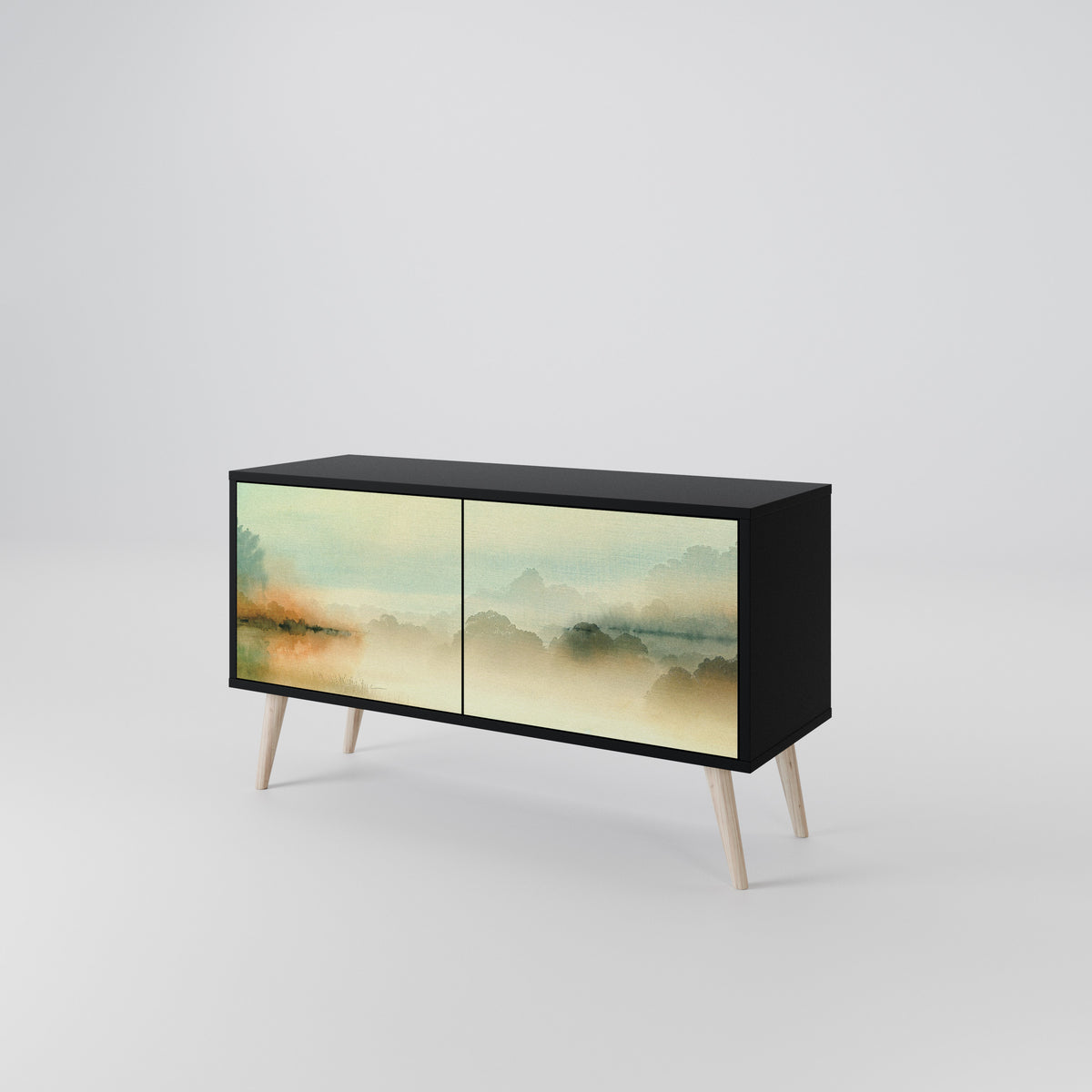 MORNING BY THE LAKE Mueble de TV Compacto de 2 puertas