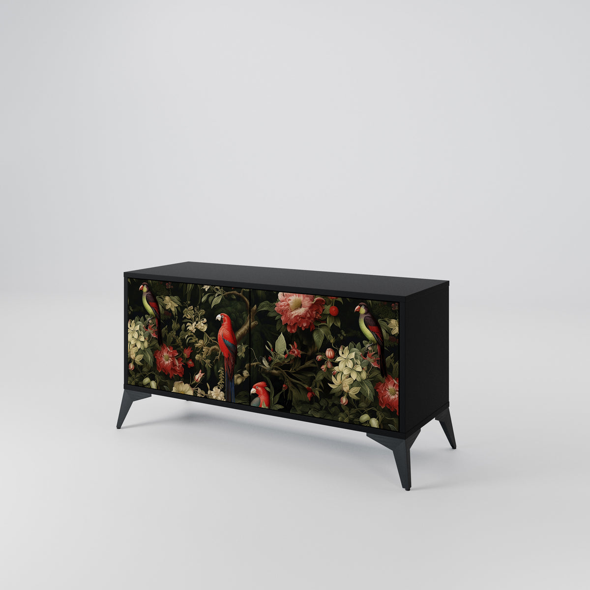 FLORAL FANTASIA Kompakt TV-bänk med 2 dörrar