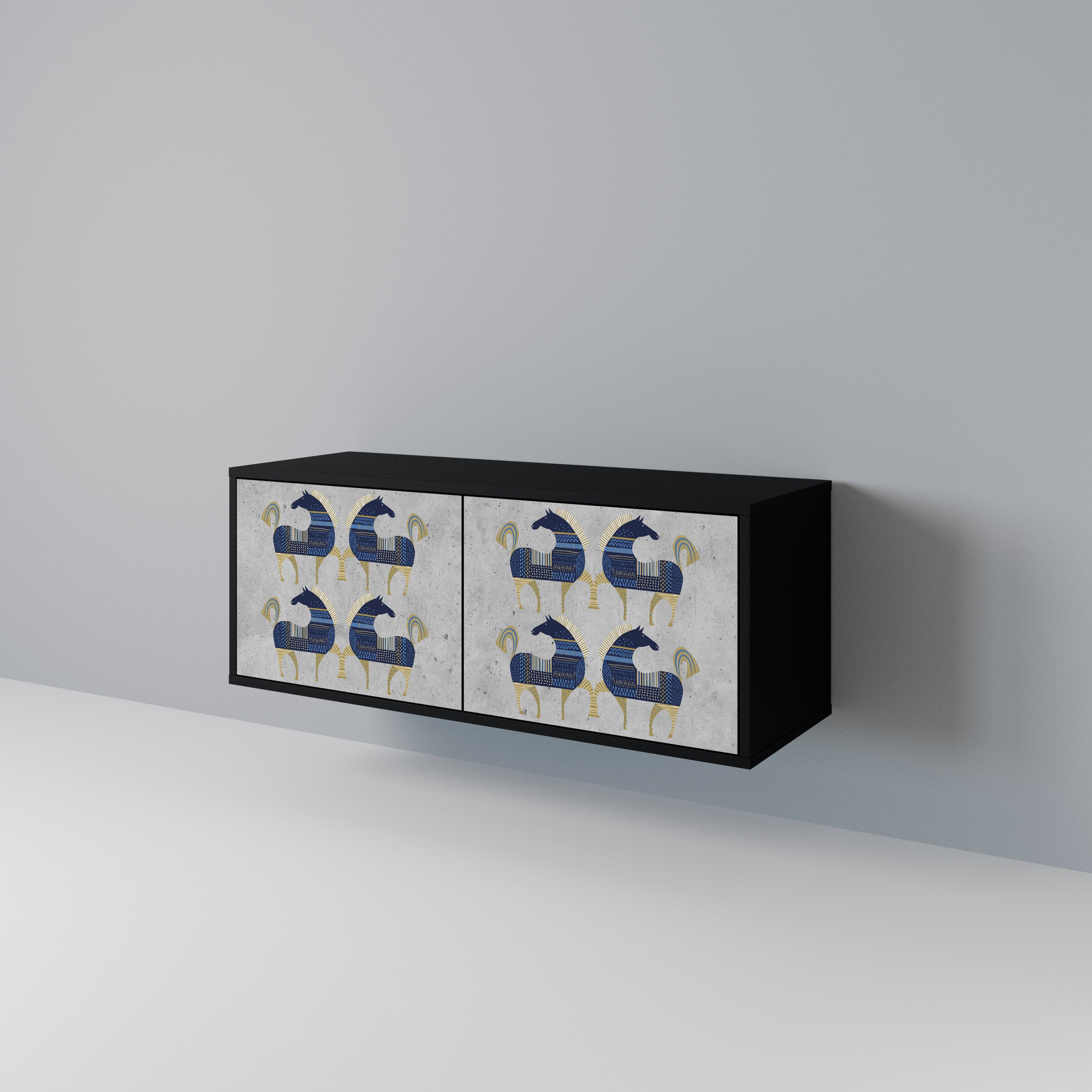 MAJESTIC STEED Kompakt TV-bänk med 2 dörrar