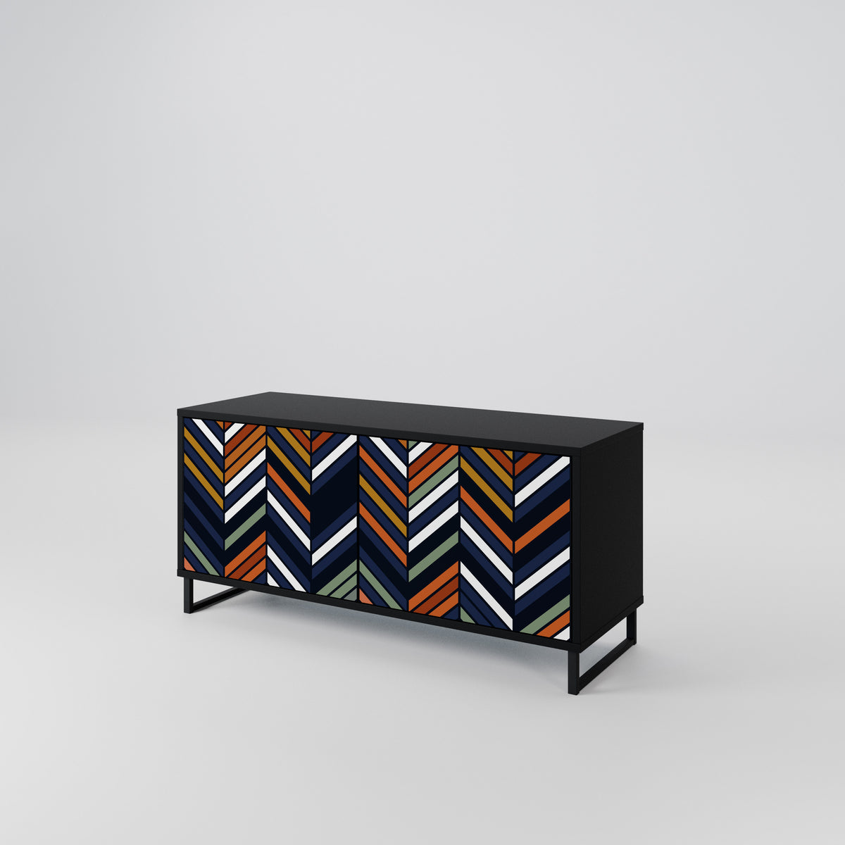 VIBRANT PATCHWORK Kompakt TV-bänk med 2 dörrar