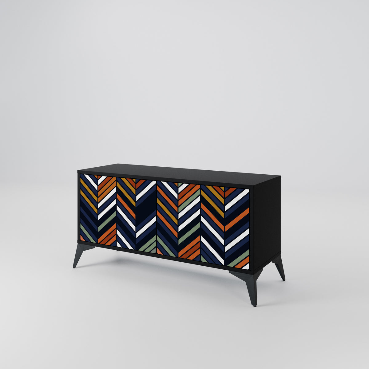 VIBRANT PATCHWORK Kompakt TV-bänk med 2 dörrar