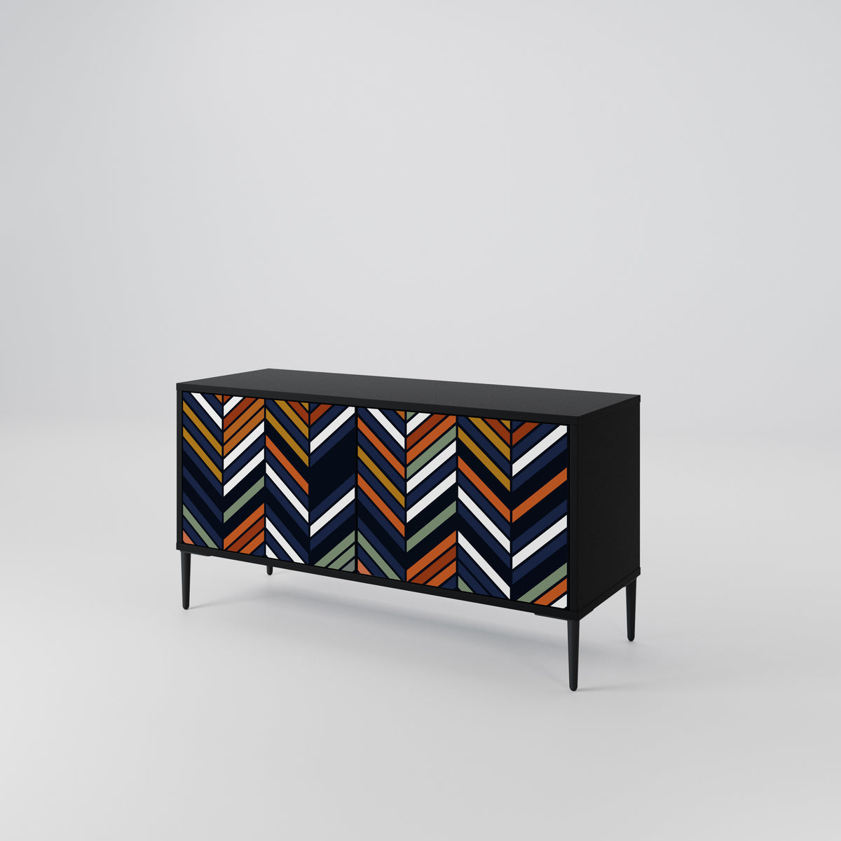 VIBRANT PATCHWORK Kompakt TV-bänk med 2 dörrar
