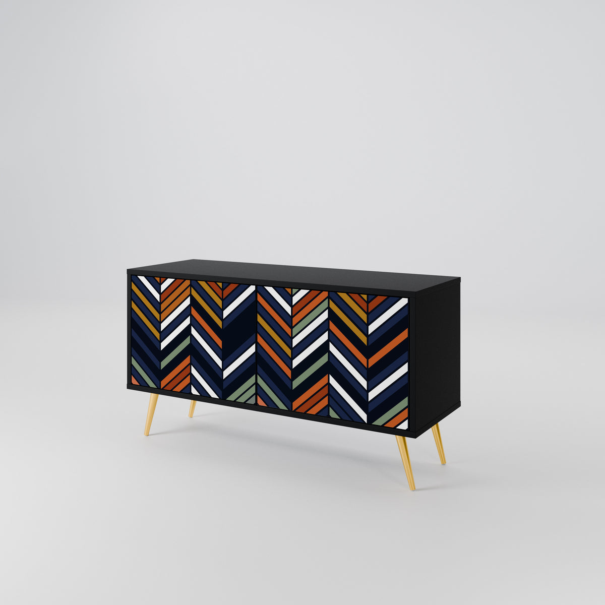 VIBRANT PATCHWORK Kompakt TV-bänk med 2 dörrar