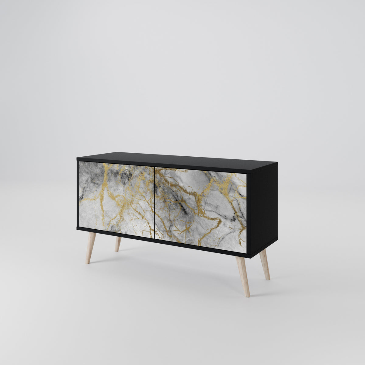 TIMELESS GLIDE Kompakt TV-bänk med 2 dörrar