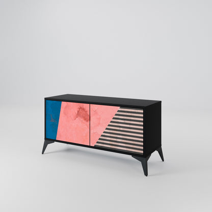 GLAMOROUS STRIPE Συμπαγές έπιπλο τηλεόρασης 2-θυρών