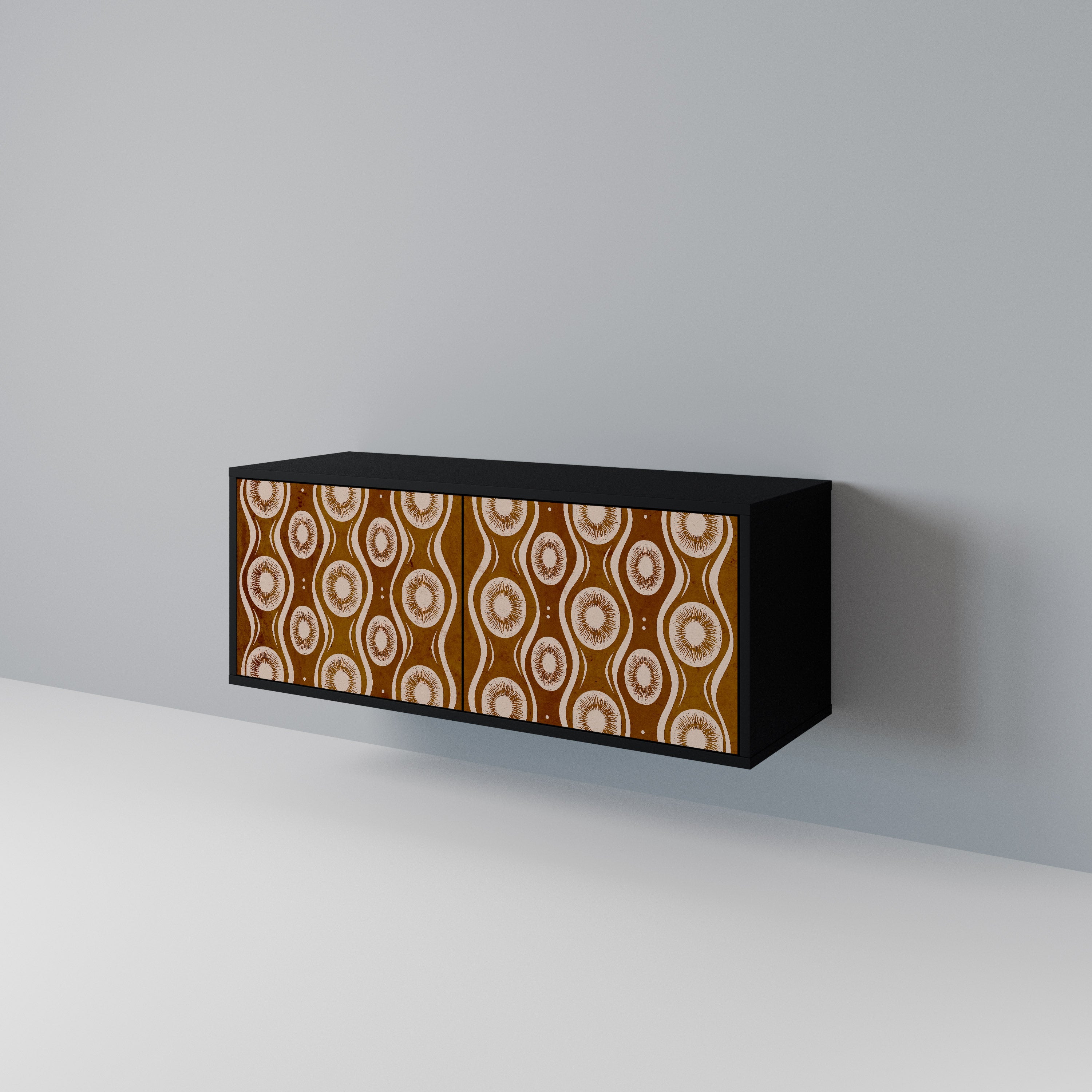 BROWN EYES Kompakt TV-bänk med 2 dörrar