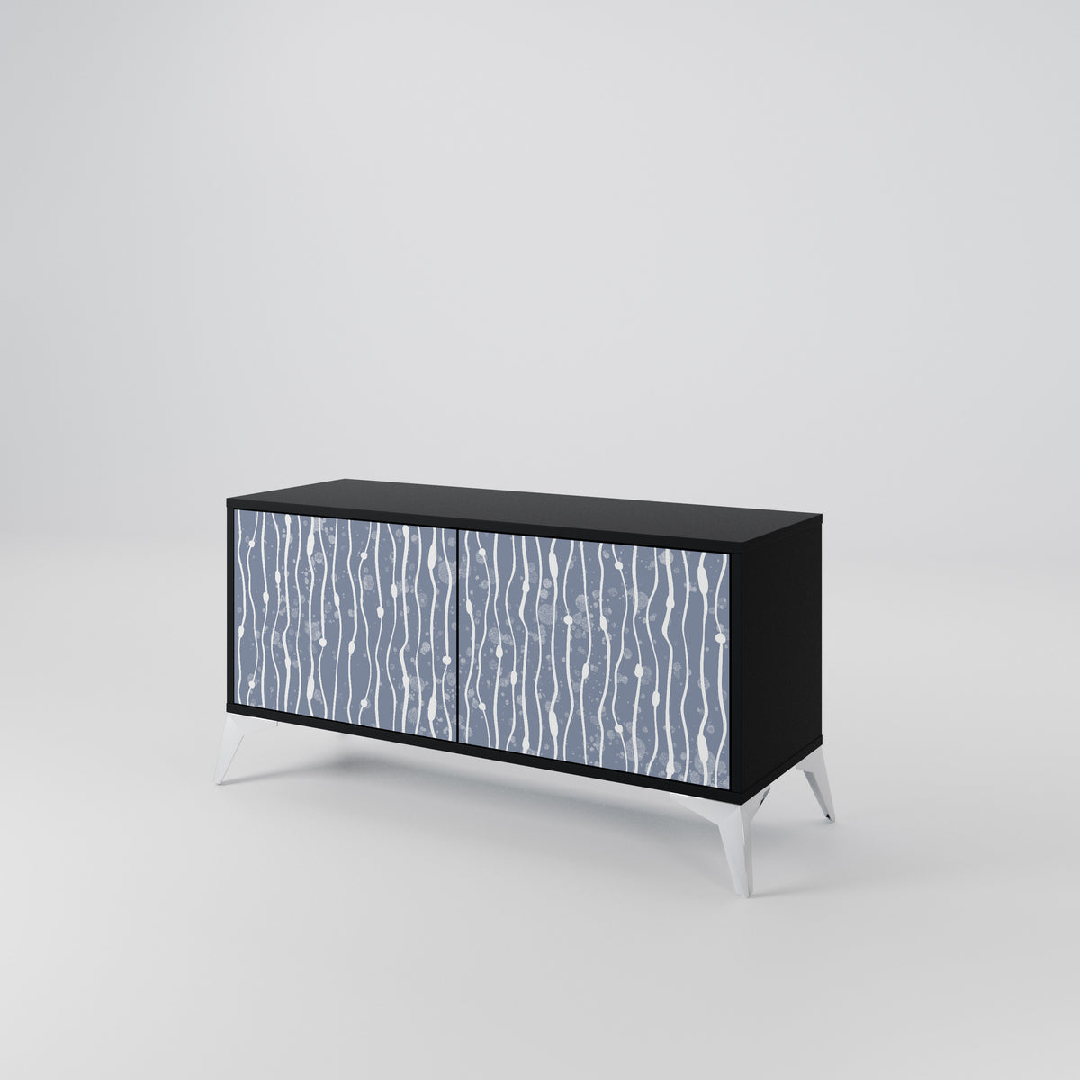 GRAPHITE RAIN Móvel de TV Compacto de 2 Portas