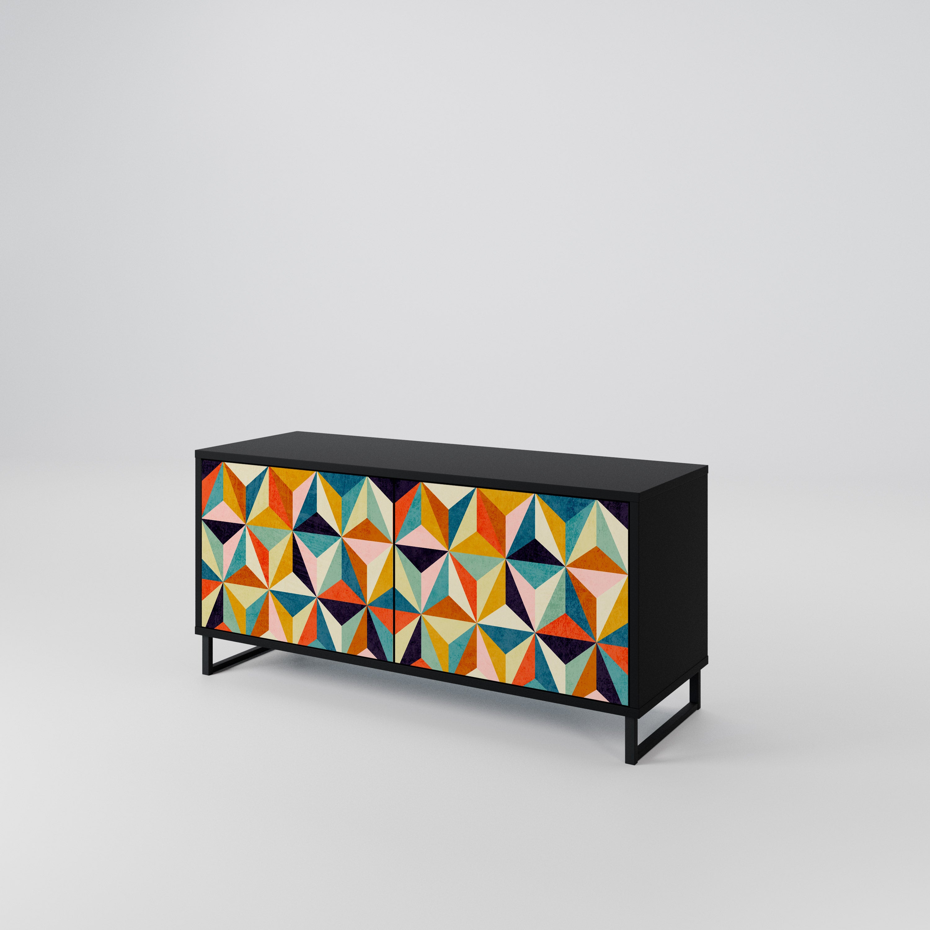 TESSELATE TREASURES Kompakt TV-bänk med 2 dörrar