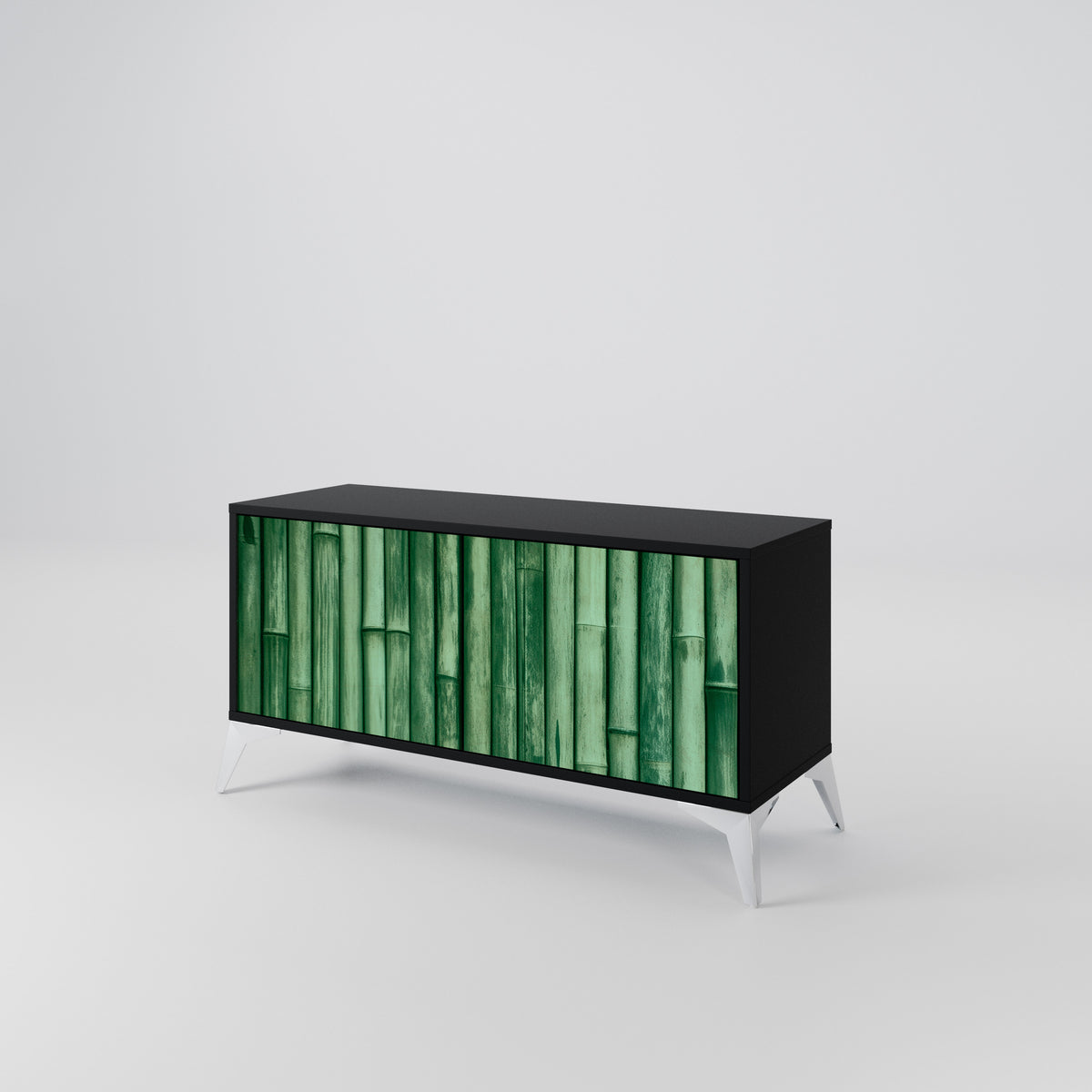 NATURAL GREEN Mueble de TV Compacto de 2 puertas