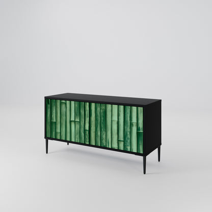 NATURAL GREEN Mueble de TV Compacto de 2 puertas