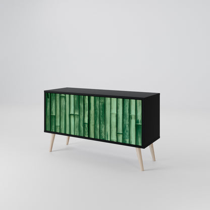 NATURAL GREEN Mueble de TV Compacto de 2 puertas