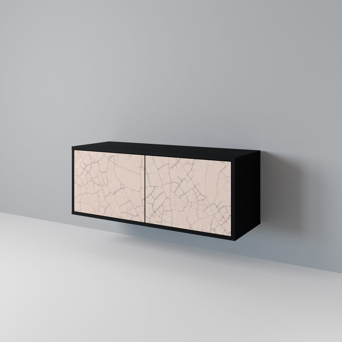 CERAMIC TEXTURE Kompakt TV-bänk med 2 dörrar