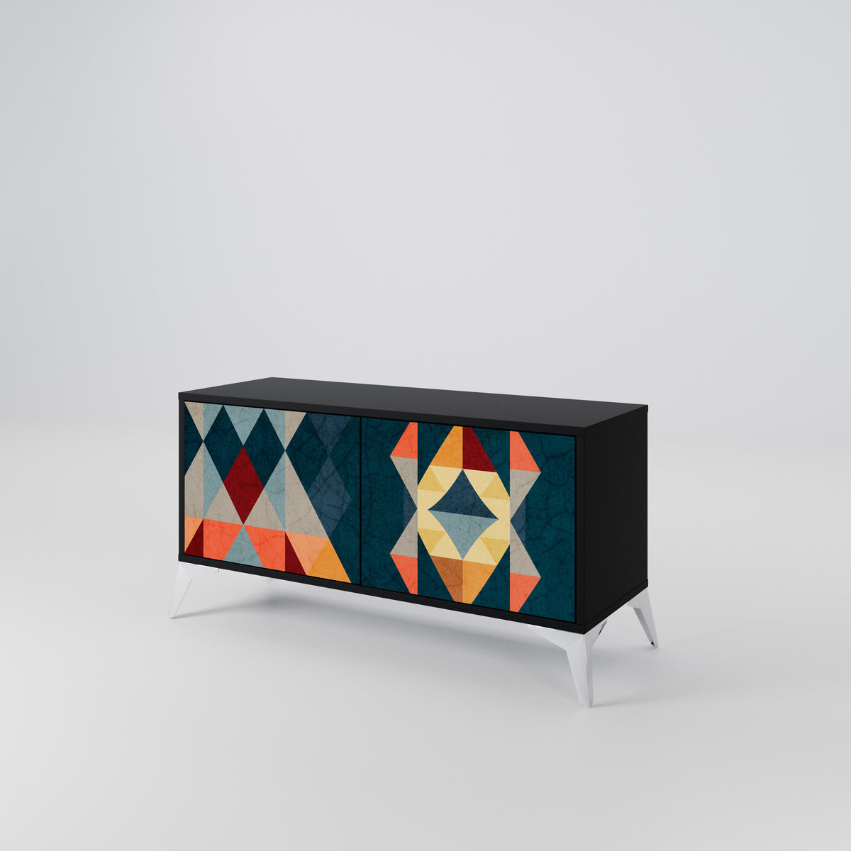 CRACKED ILLUSION Compact 2-Door TV Cabinet