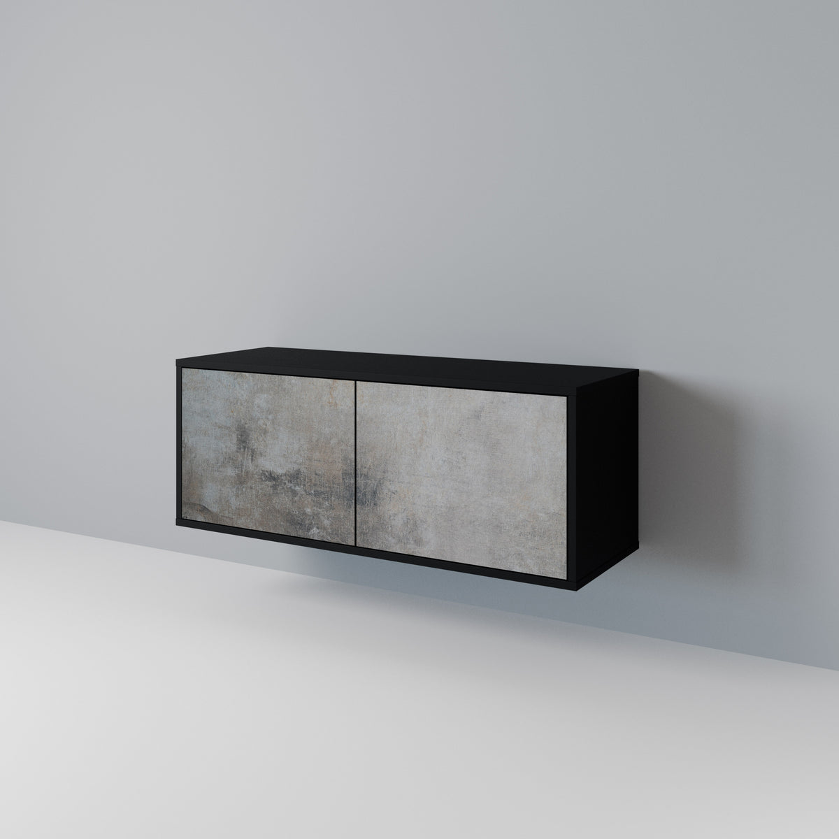 CONCRETE WALL Συμπαγές έπιπλο τηλεόρασης 2-θυρών
