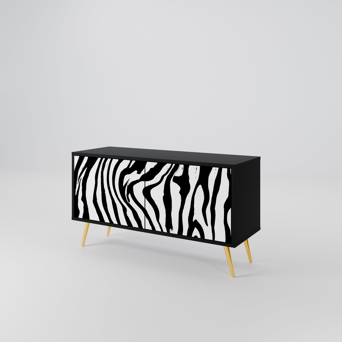 SPLENDID ZEBRA Kompakt TV-bänk med 2 dörrar