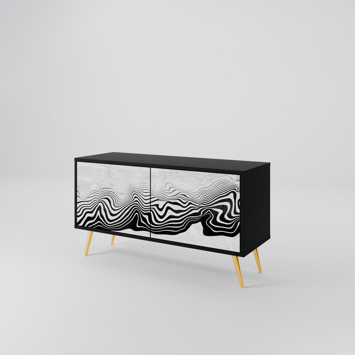 MONOCHROME MIRAGE Compact 2-Door TV Cabinet