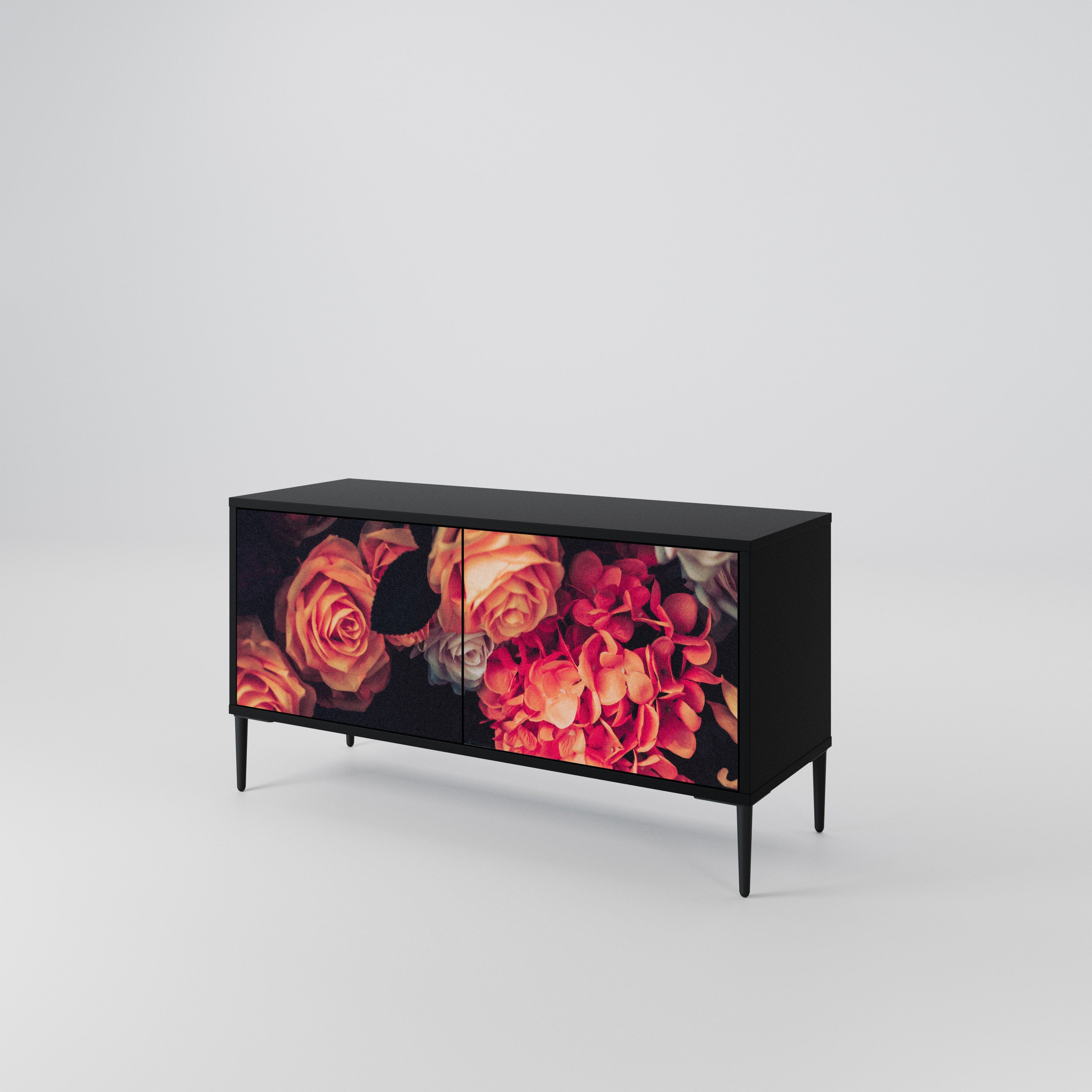 NEVERENDING BLOOM Compact 2-Door TV Cabinet