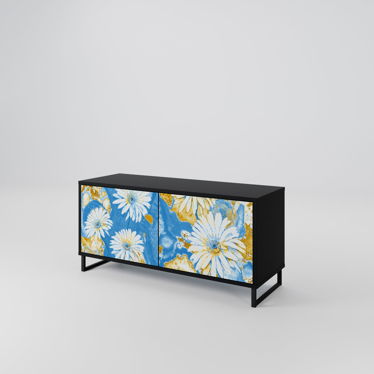 DAISY LUXE Mueble de TV Compacto de 2 puertas