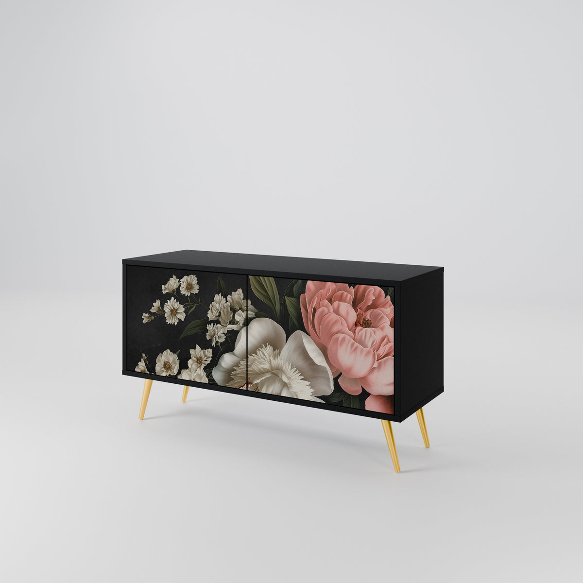 LUSH ELEGANCE Mueble de TV Compacto de 2 puertas