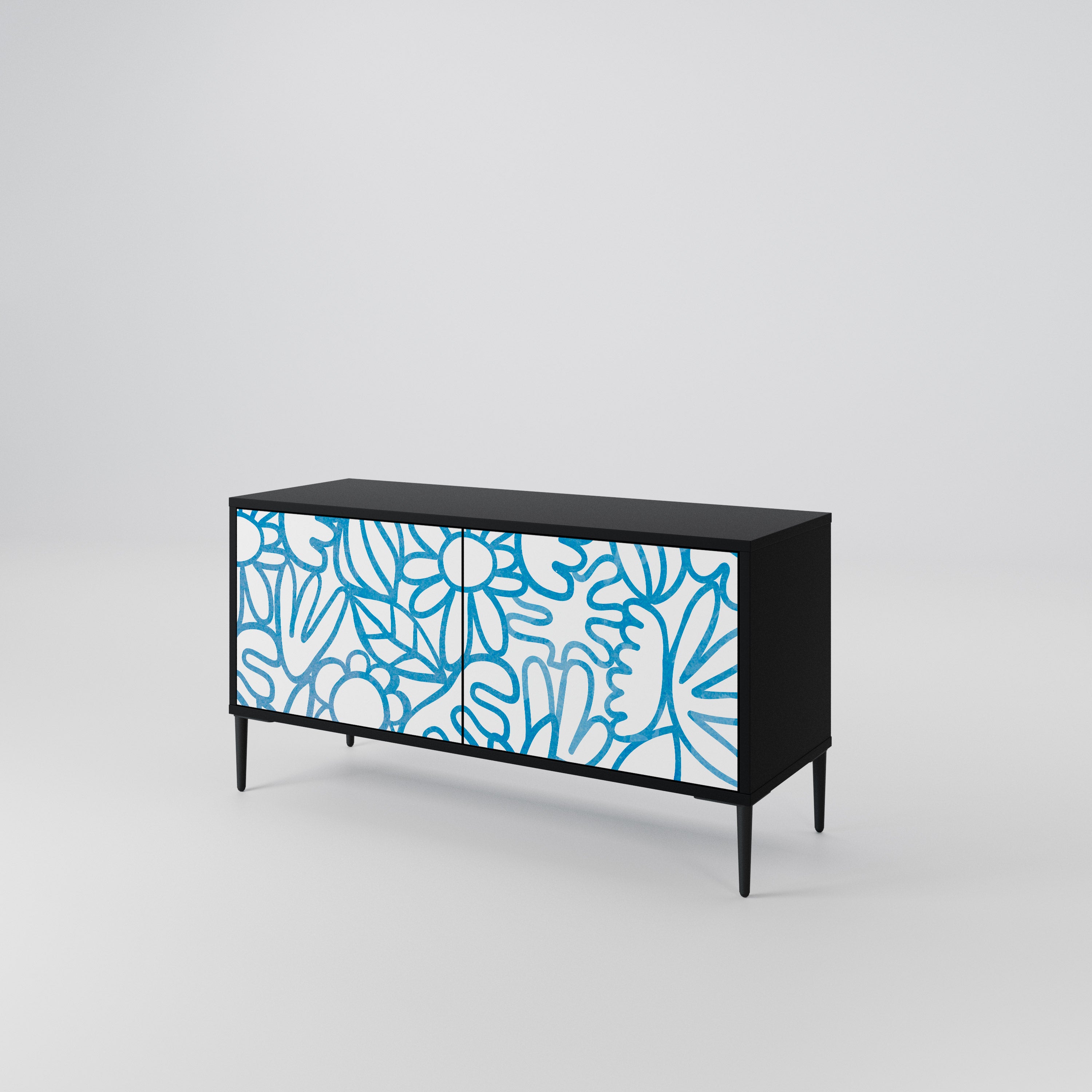 BLOOMY MORNING Compact 2-Door TV Cabinet