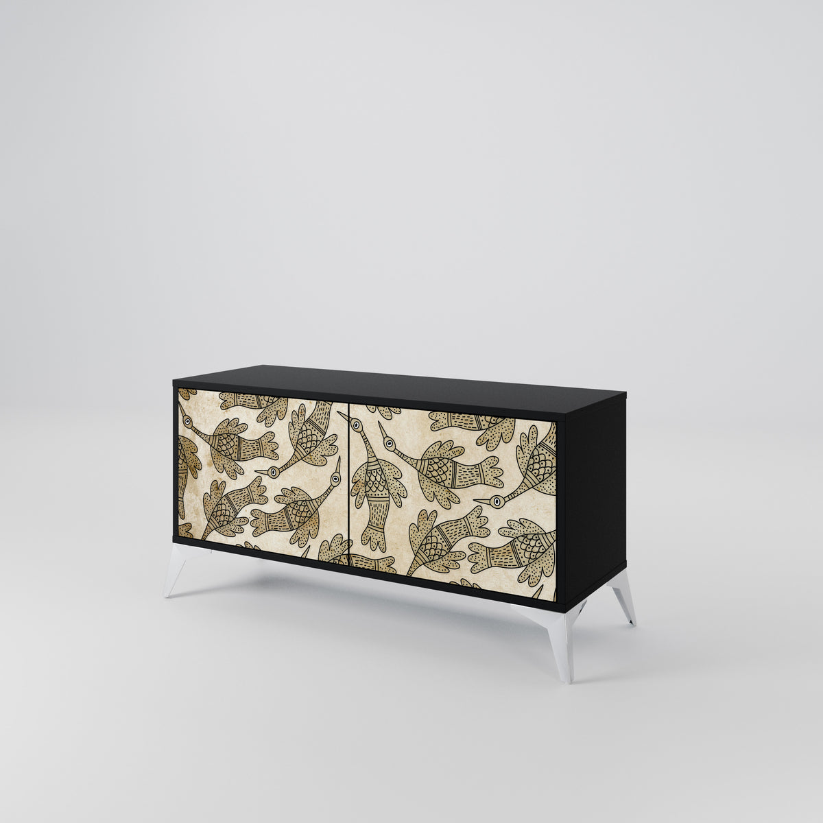 ALMONDINE SONGBIRD Mueble de TV Compacto de 2 puertas