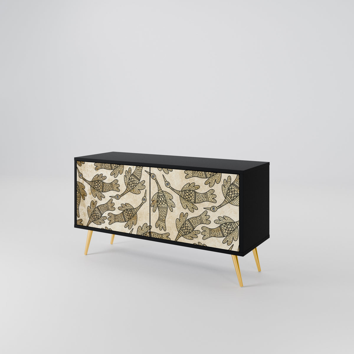 ALMONDINE SONGBIRD Mueble de TV Compacto de 2 puertas