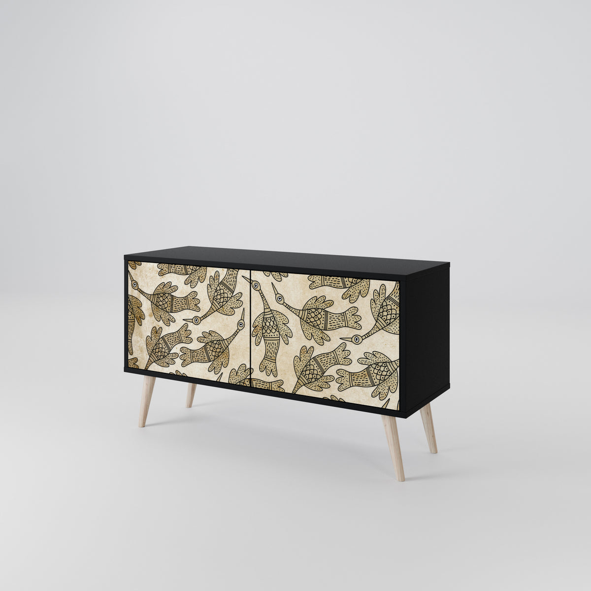 ALMONDINE SONGBIRD Mueble de TV Compacto de 2 puertas