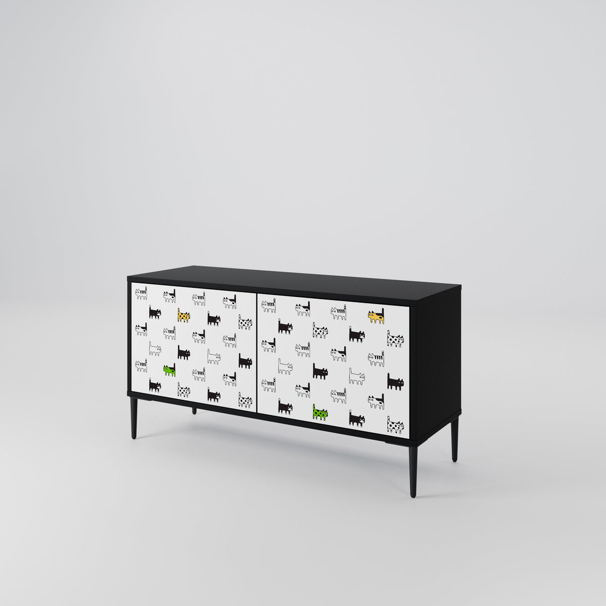 CATS COMPILATION Mueble de TV Compacto de 2 puertas