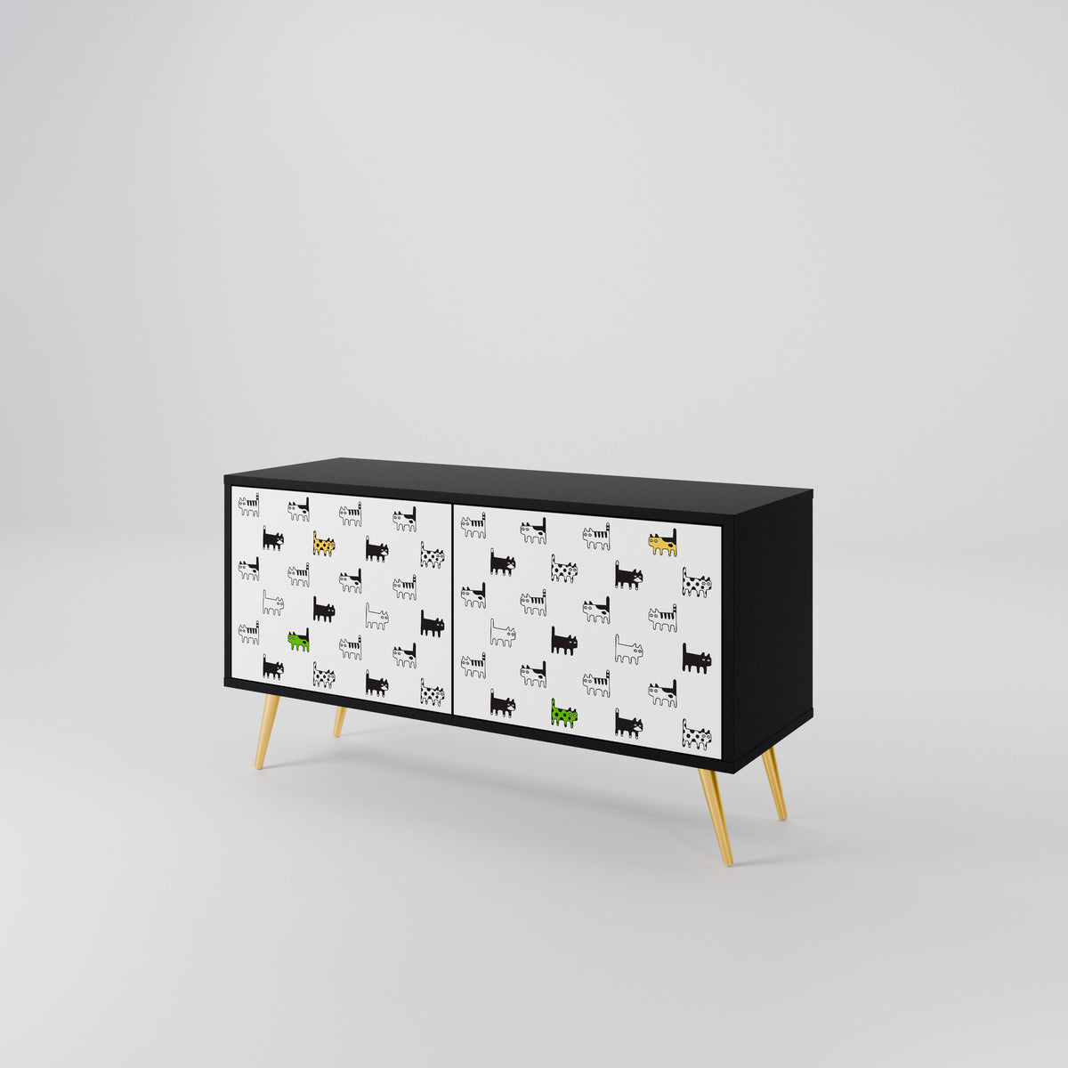 CATS COMPILATION Mueble de TV Compacto de 2 puertas