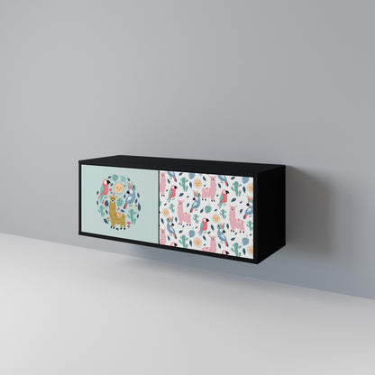 COLORFUL ALPACAS Compact 2-Door TV Cabinet
