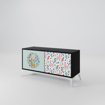 COLORFUL ALPACAS Compact 2-Door TV Cabinet