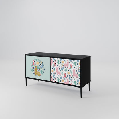 COLORFUL ALPACAS Compact 2-Door TV Cabinet